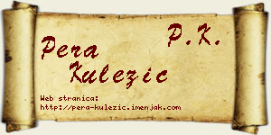Pera Kulezić vizit kartica